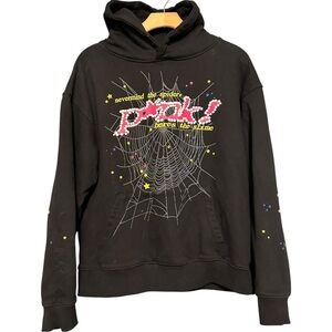 Spider Worldwide × Young Thug Men’s Size L Black Sp5der Hoodie Sweatshirt